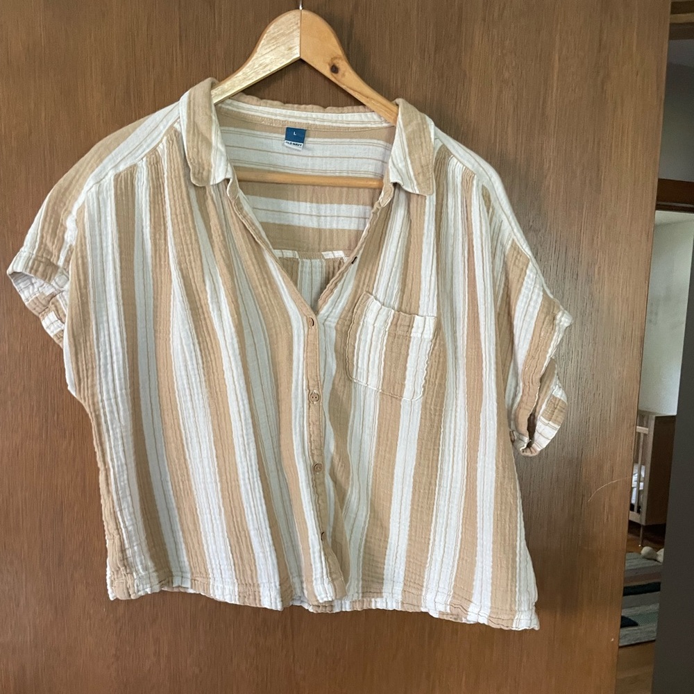 Cropped button down, old navy